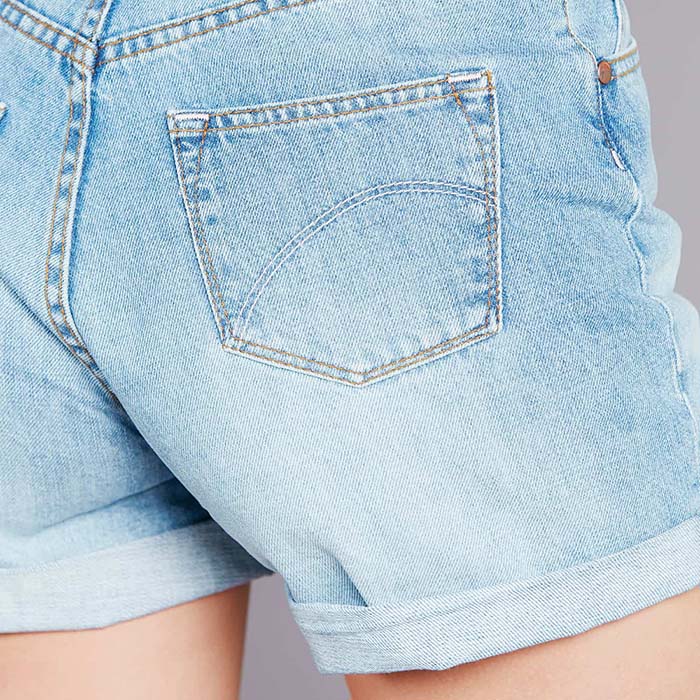 Short femme en jean beige taille haute - Aimé – Atelier Tuffery